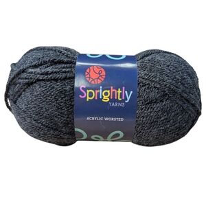 New Sprightly Acrylic Worsted Yarn Slate Heather Gray 201 Yards Knit Crochet